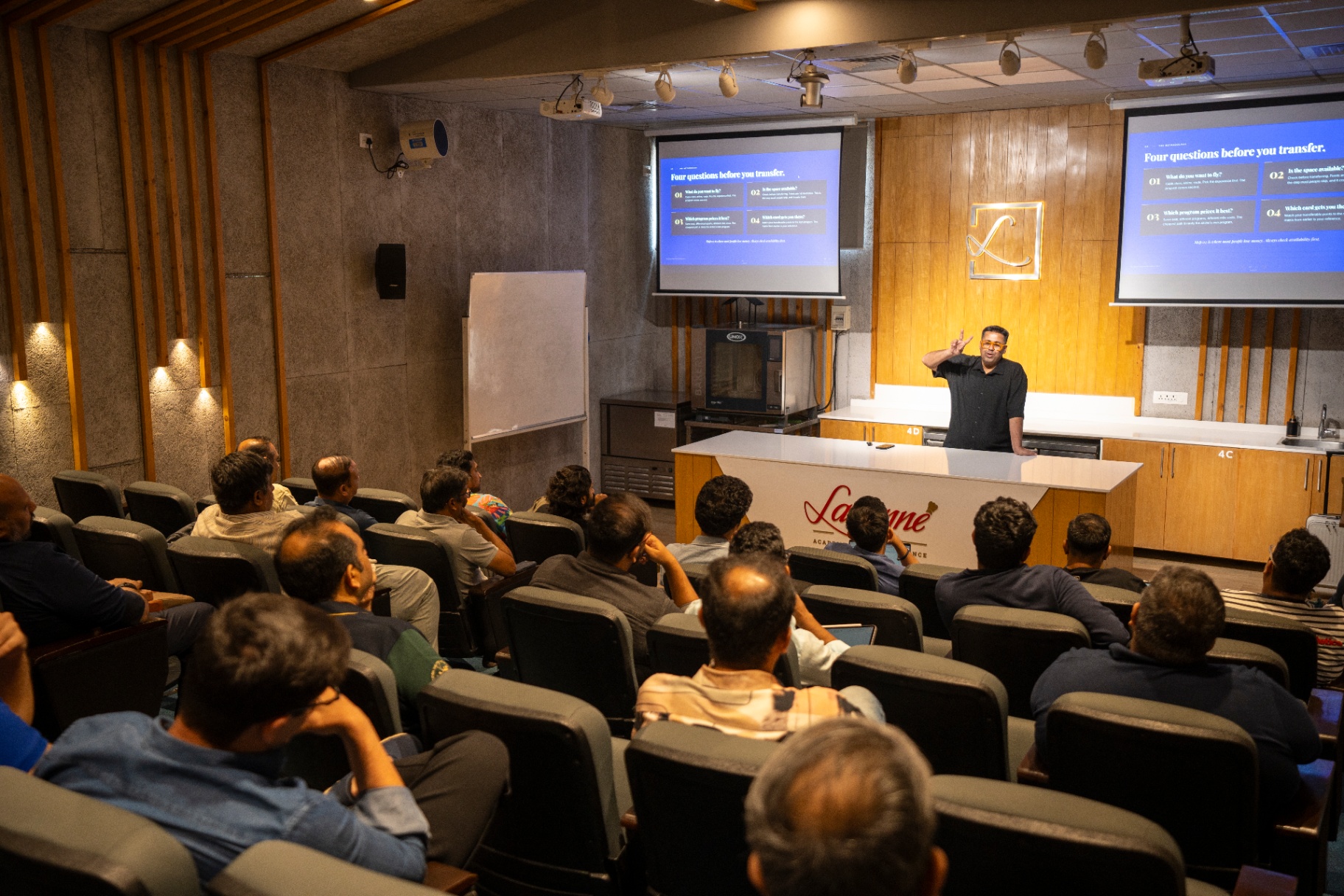 Aadil presenting to the Bengaluru room